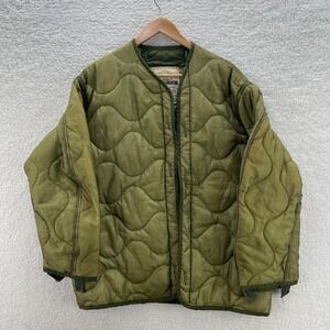 Vintage US Military M65 Field Jacket Liner Green Quilted Small DSA100-76-C-1197